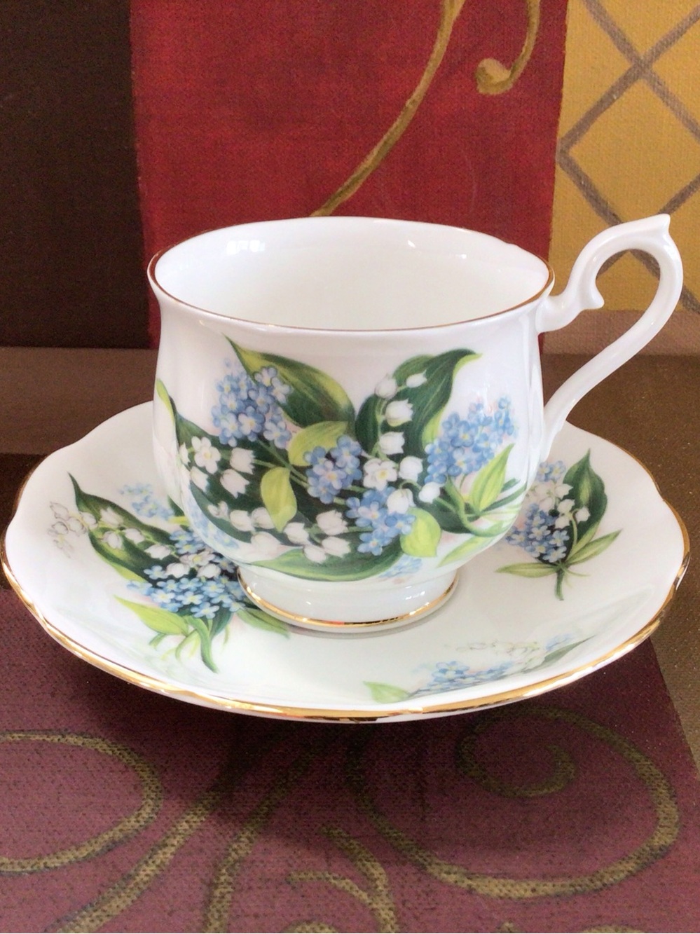 Royal Albert Lily of the Valley and Forget Me Not Flower Teacup And Saucer